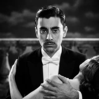 AI portrait of a man styled in the silent film era, 250 Years of America 4th of July photo