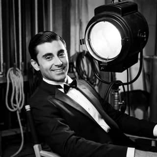 AI portrait of a man styled in the classic Hollywood glamour era, 250 Years of America 4th of July photo