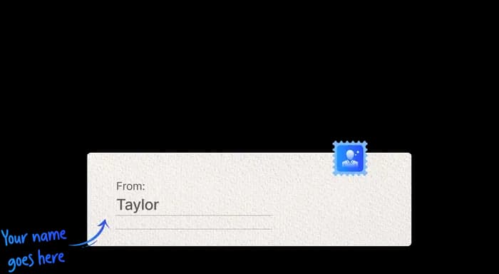 Gift card envelope foreground