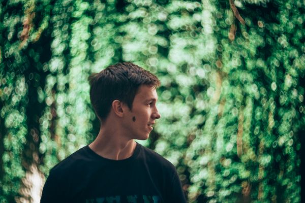 An abstract image with a person with background blurred to look artistic