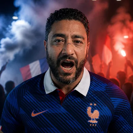 France soccer fan — Celebration AI photo